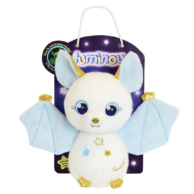 Jemini - Luminou - Peluche Luminescente Chauve-souris Bleu 20 Cm 2 Jemini - Luminou - Peluche Luminescente Chauve-souris Bleu 20 Cm – Image 2