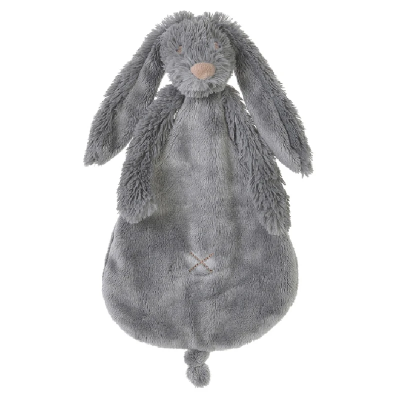 Happy Horse - Richie Le Lapin - Doudou Plat Gris Foncé 25 Cm 2 Happy Horse - Richie Le Lapin - Doudou Plat Gris Foncé 25 Cm – Image 2