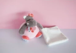 Baby'Nat - Zoé L'hippo - Doudou Mouchoir Rose 25 Cm -Jouets En Peluche Boutique 2020092509560184af1f00xx