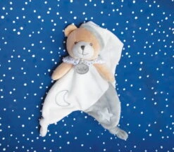 Baby'Nat - Les Luminescents - Doudou Plat Ours Blanc Gris -Jouets En Peluche Boutique 202009250956039fbb349dxx