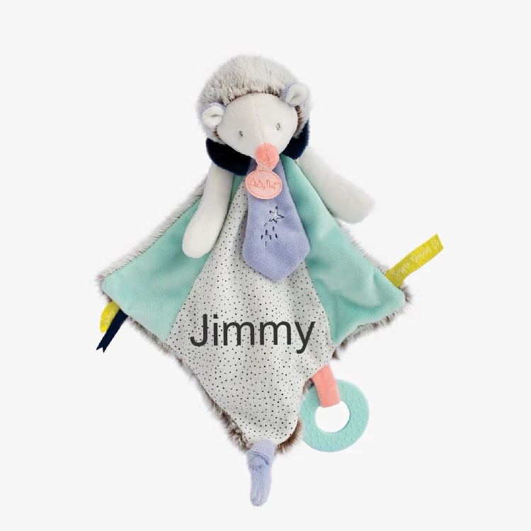 Baby'Nat - Les Super Doudous - Doudou Plat Hérisson Bleu 40 Cm 1 Baby'Nat - Les Super Doudous - Doudou Plat Hérisson Bleu 40 Cm