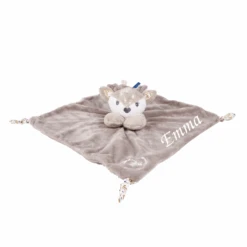 MGM - Dodo D'amour Doudou Plat Biche Gris Clair 25 Cm