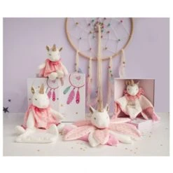 Doudou Et Compagnie - Attrape-rêve Doudou Pétale Licorne Rose Blanc étoile 5 Doudou Et Compagnie - Attrape-rêve Doudou Pétale Licorne Rose Blanc étoile -Jouets En Peluche Boutique attrapereve20petale20licorne20rose20blanc20etoile 2