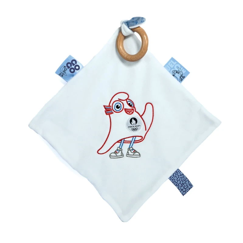 Doudou Et Compagnie - Doudou Avec Anneau Bois Mascotte JO Paris 2024 - 25 Cm 1 Doudou Et Compagnie - Doudou Avec Anneau Bois Mascotte JO Paris 2024 - 25 Cm