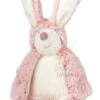 Moulin Roty Collection La Bande à Basile Hochet Doudou Lapin Rose Blanc