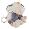 Noukie's Bao & Wapi Peluche D'activité éléphant Gris Bleu 40 Cm