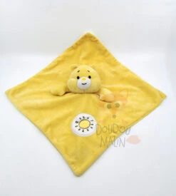 Bisounours - Doudou Plat Ours Jaune 25 Cm