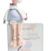 Doudou Et Compagnie - Cigogne Peluche Blanc Orange