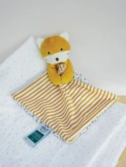 Doudou Et Compagnie - Coton Bio - Doudou Renard Jaune 20 Cm