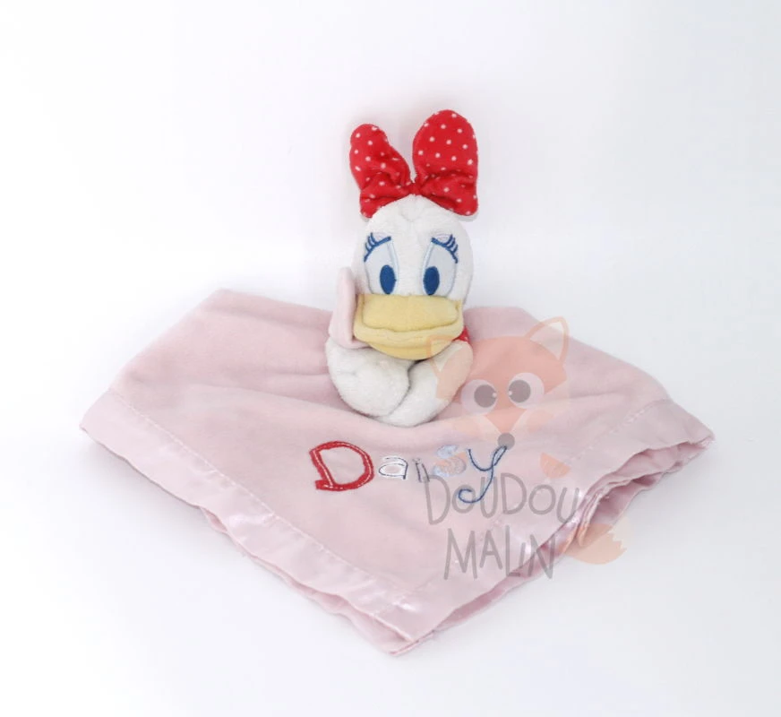 Disney - Daisy Le Canard - Maxi Doudou Plat Carré Rose 40 Cm 1 Disney - Daisy Le Canard - Maxi Doudou Plat Carré Rose 40 Cm