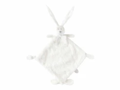 Dimpel Flore Le Lapin Grand Doudou Plat Noeud Blanc 35 Cm