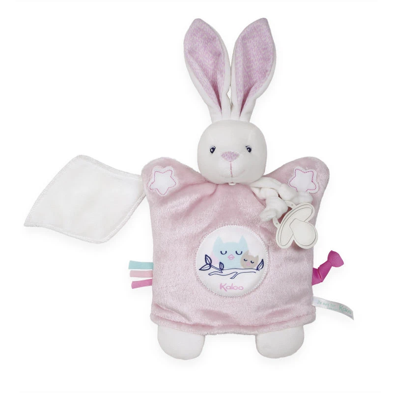 Kaloo Imagine Doudou Marionnette Lapin Rose Blanc 1 Kaloo Imagine Doudou Marionnette Lapin Rose Blanc