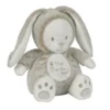Nicotoy Laline Nature Peluche Ours Déguisé En Lapin Blanc Gris 20 Cm