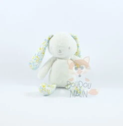 Klorane Doudou Lapin Beige Bleu Jaune
