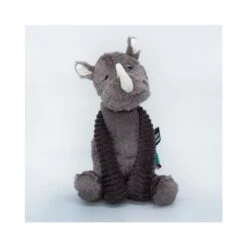 Les Déglingos - Les Ptipotos - Grobisou Le Rhinocéros Gris - Peluche 30 Cm