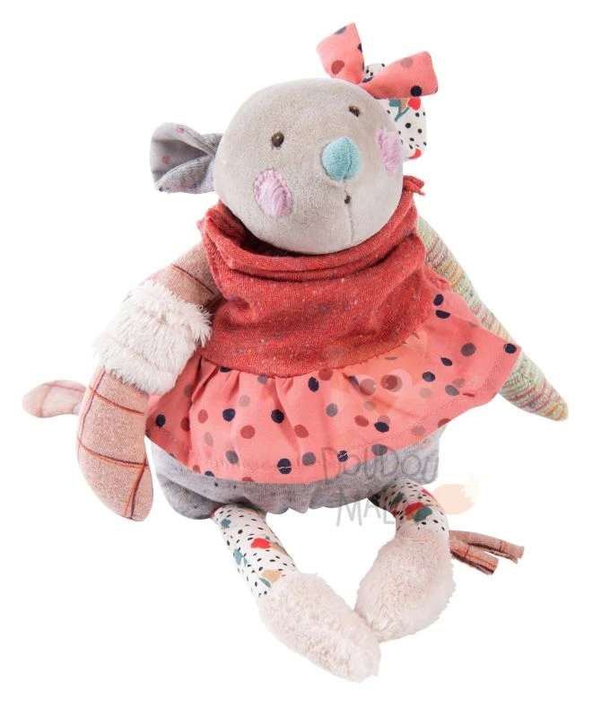 Moulin Roty Les Jolis Trop Beaux Peluche Souris Rouge Gris 30 Cm 1 Moulin Roty Les Jolis Trop Beaux Peluche Souris Rouge Gris 30 Cm