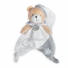Baby'Nat - Les Luminescents - Doudou Plat Ours Blanc Gris