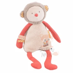 Moulin Roty Les Papoums Peluche Singe Orange Beige