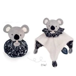 Doudou Et Compagnie - Les Petits Fûtés - Doudou Boule Koala Blanc Noir 25 Cm