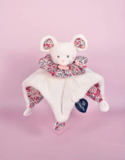 Doudou Et Compagnie - Les Petits Fûtés - Doudou Boule Souris Blanc Rose 25 Cm -Jouets En Peluche Boutique les20petits20futes2020boule20souris20blanc20rose202520cm 2
