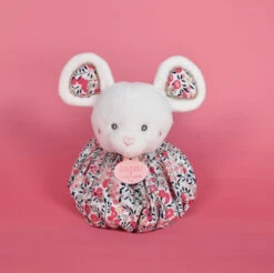 Doudou Et Compagnie - Les Petits Fûtés - Doudou Boule Souris Blanc Rose 25 Cm -Jouets En Peluche Boutique les20petits20futes2020boule20souris20blanc20rose202520cm 3