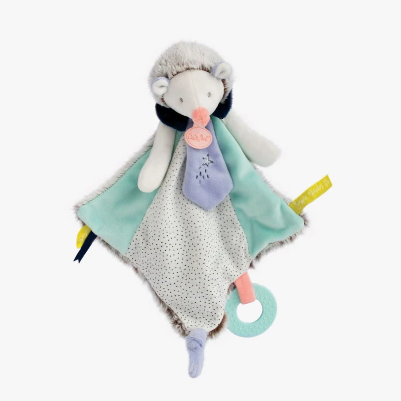 Baby'Nat - Les Super Doudous - Doudou Plat Hérisson Bleu 40 Cm 2 Baby'Nat - Les Super Doudous - Doudou Plat Hérisson Bleu 40 Cm – Image 2