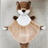Nicotoy Lilou La Loutre Doudou Marron Blanc 30 Cm