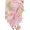 Nicotoy Luna Doudou Plat Losange Ours Rose Oiseau étoile