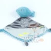 Mots D'enfants Doudou Plat Poisson Let's Sail Away ! Bleu Gris
