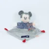 Disney Mickey La Souris Doudou Plat Bleu Gris Rouge