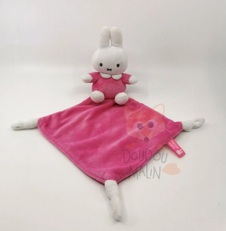 Tiamo - Miffy Le Lapin - Peluche Avec Doudou Blanc Rose 25 Cm 1 Tiamo - Miffy Le Lapin - Peluche Avec Doudou Blanc Rose 25 Cm