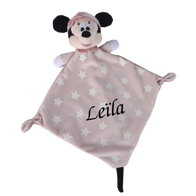 Disney - Minnie La Souris - Doudou Plat Luminescent Rose 25 Cm 1 Disney - Minnie La Souris - Doudou Plat Luminescent Rose 25 Cm