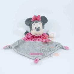 Disney Minnie La Souris Doudou Plat Gris Rise