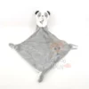 Mots D'Enfants Doudou Mouchoir Panda Blanc Gris 30 Cm