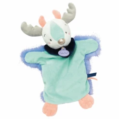 Baby'Nat - Neskimos Marionnette Renne Vert Bleu