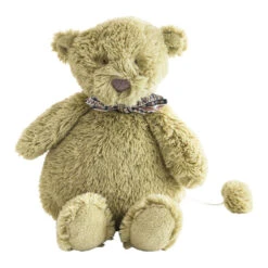 Dimpel - Noann L'ours - Boîte à Musique Vert 30 Cm