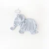 Dimpel Oscar L'éléphant Doudou Attache-sucette Bleu