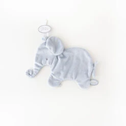 Dimpel Oscar L'éléphant Doudou Attache-sucette Bleu