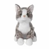 Nicotoy - Peluche Chat Réaliste Tigré Gris 30 Cm