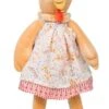 Moulin Roty La Grande Famille Félicie La Poule Peluche Robe Orange 30 Cm
