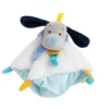 Baby'Nat - Pépin Le Chien - Doudou Plat Bleu Blanc 24 Cm