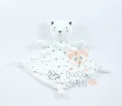 Mots D'enfants Doudou Plat Chat Blanc écureuil Noisette