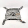 Bout'chou - Doudou Plat Chat Gris Noir étoile 20 Cm