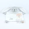 Mots D'enfants Doudou Plat Lapin Gris Blanc