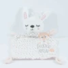Simba Toys Doudou Plat Lapin Rose Blanc Pois