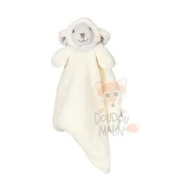 Tex Doudou Plat Mouton Beige Bandana 30 Cm