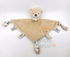 Bout'chou Doudou Plat Triangle Ours Beige 30 Cm