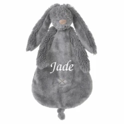 Happy Horse - Richie Le Lapin - Doudou Plat Gris Foncé 25 Cm