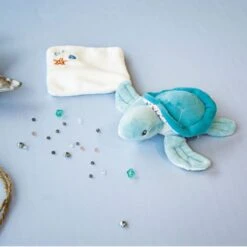 Doudou Et Compagnie - Sous L'océan Tortue Verte Avec Doudou 20 Cm