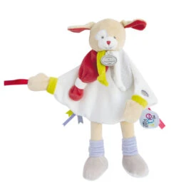 Doudou Et Compagnie - TATOO Pantin Chien Blanc Rouge Vert